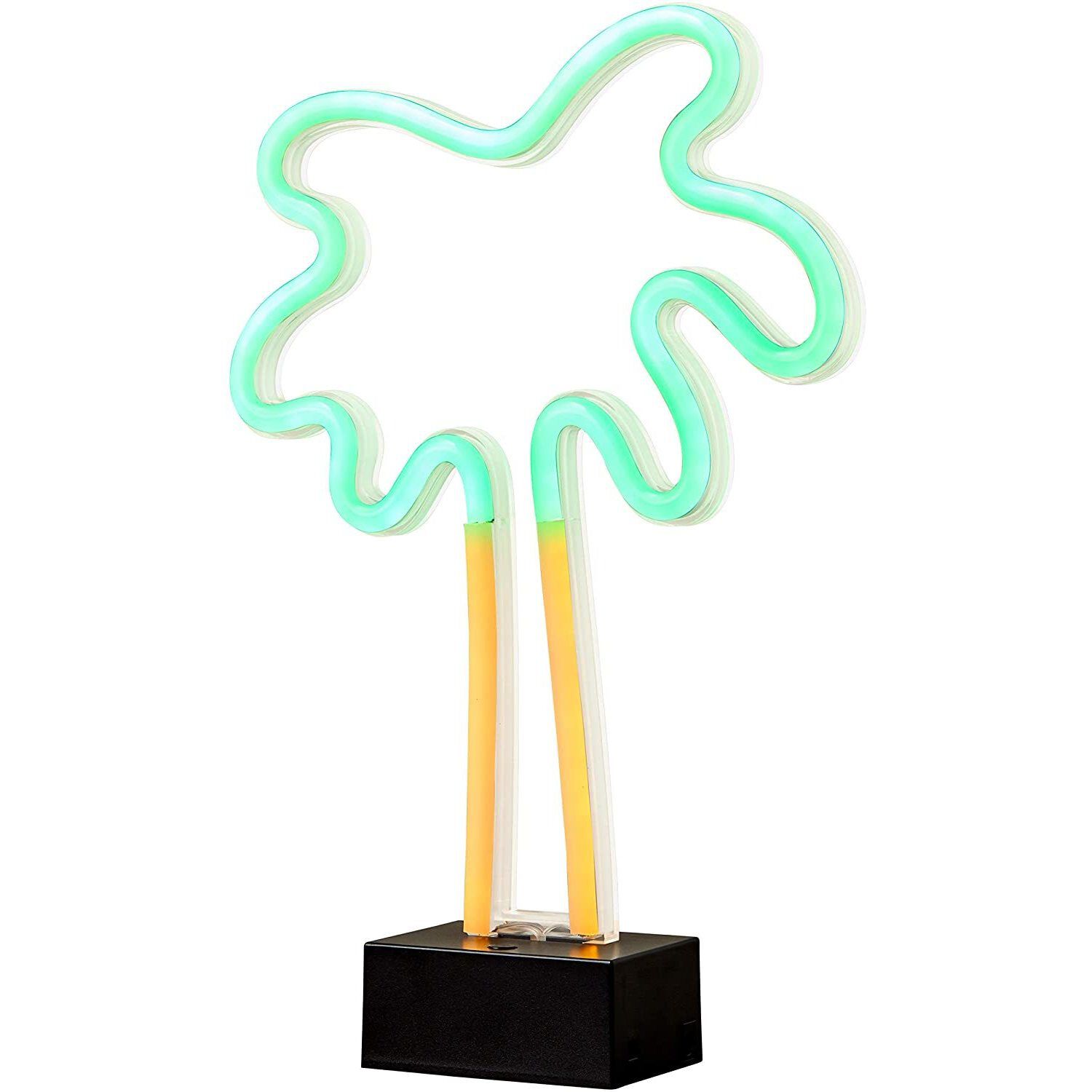 Palm Tree 11.75 inch Green/Yellow LED Neon Lamp Portable Light