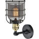 Franklin Restoration Small Bell Cage LED 6 inch Black Antique Brass Sconce Wall Light, Franklin Restoration