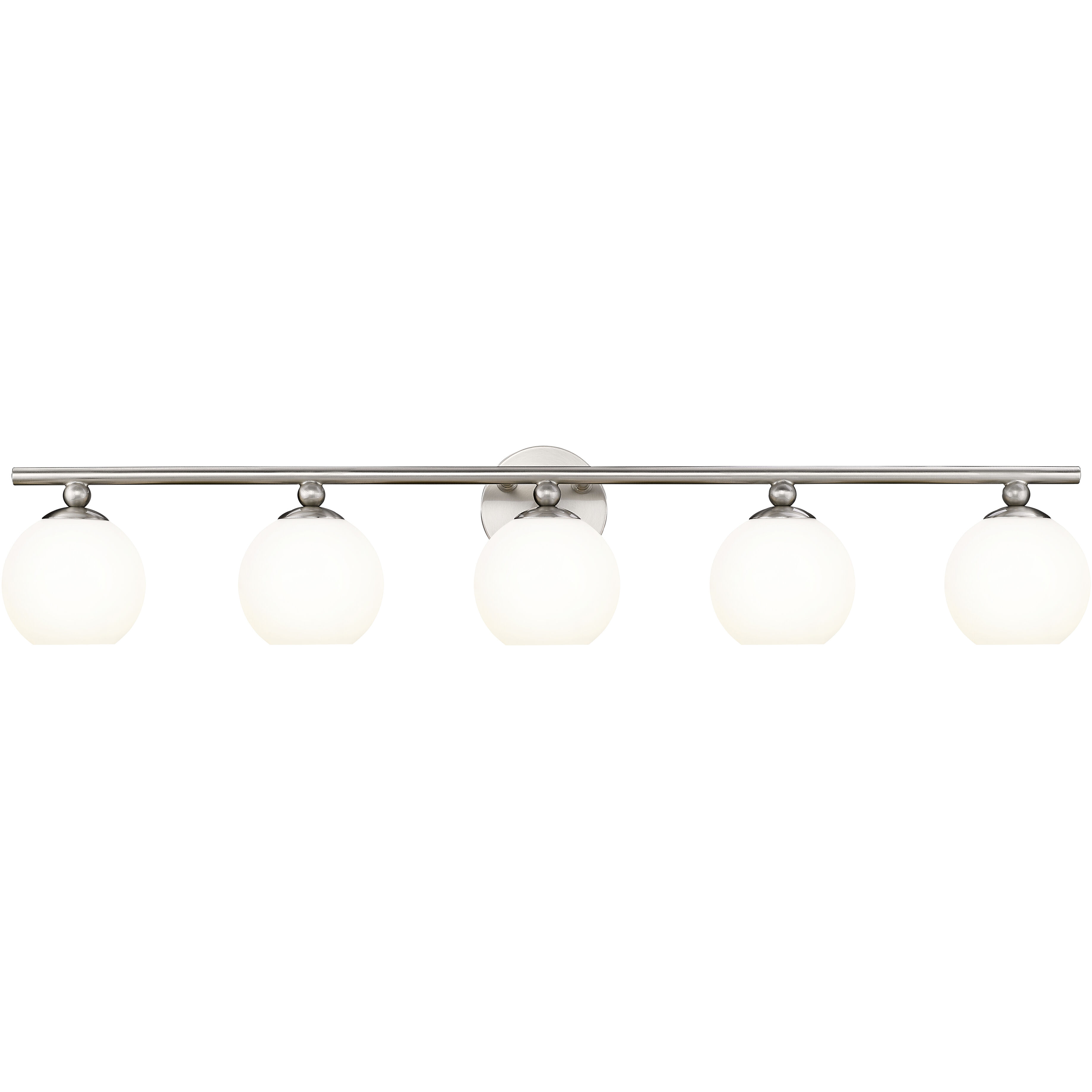 5 light vanity brushed nickel top