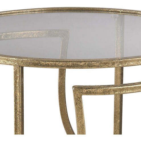 Modern Forms 14 inch Antique Gold with Clear Accent Table