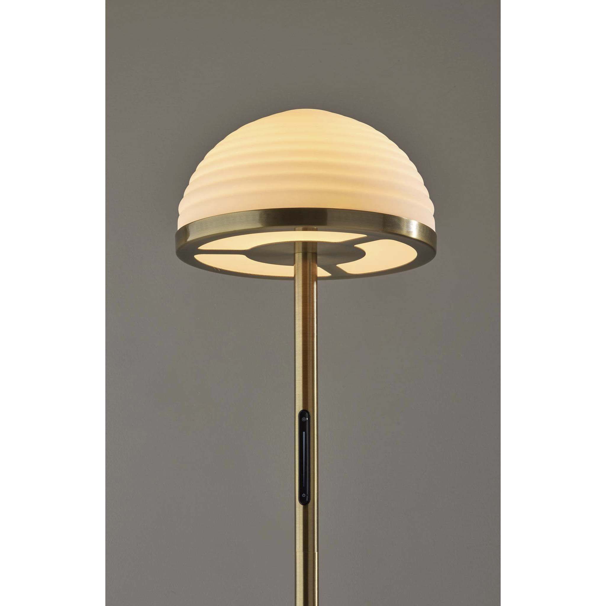 Juliana 58 inch 18.00 watt Antique Brass Floor Lamp Portable Light