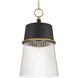 Stamford 1 Light 15 inch Legacy Brass and Dark Matte Black Pendant Ceiling Light