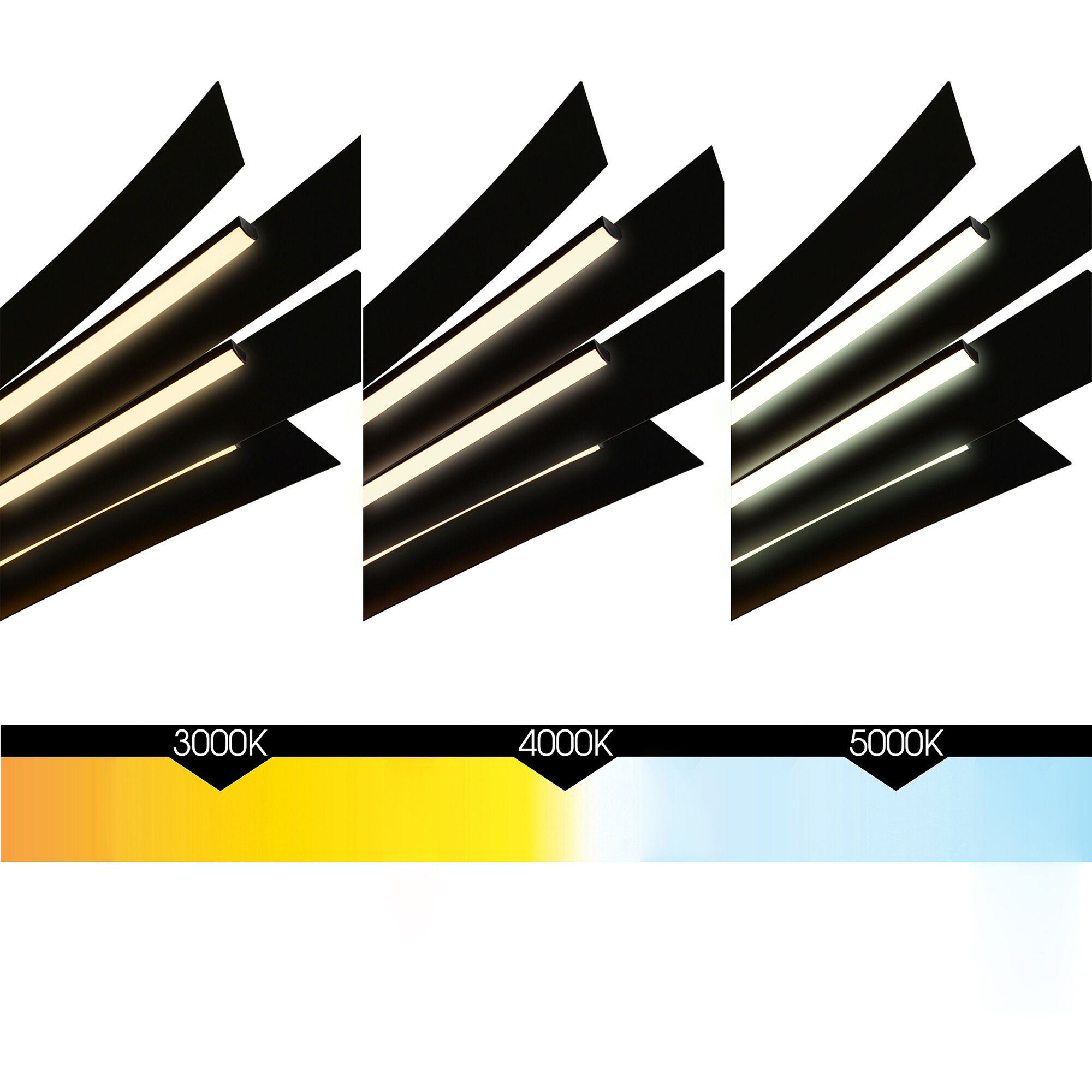 Solara LED 50 inch Black Chandelier Ceiling Light