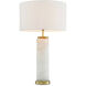 Lxry 29.53 inch 40 watt Alabaster and Antique Brass Table Lamp Portable Light