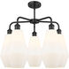 Cindyrella 5 Light 25 inch Matte Black Chandelier Ceiling Light in Cased Matte White