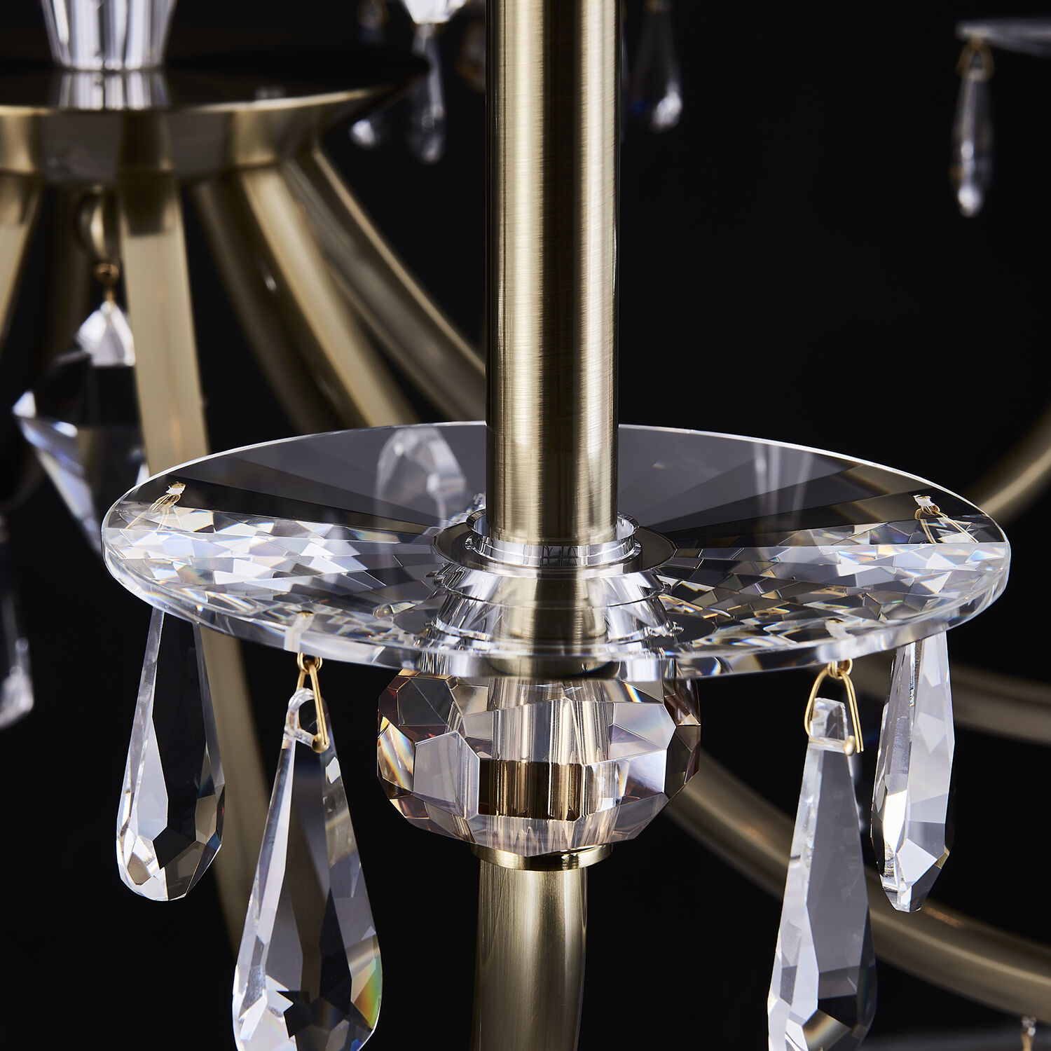 Passo 15 Light 45 inch Brushed Brass Pendant Ceiling Light