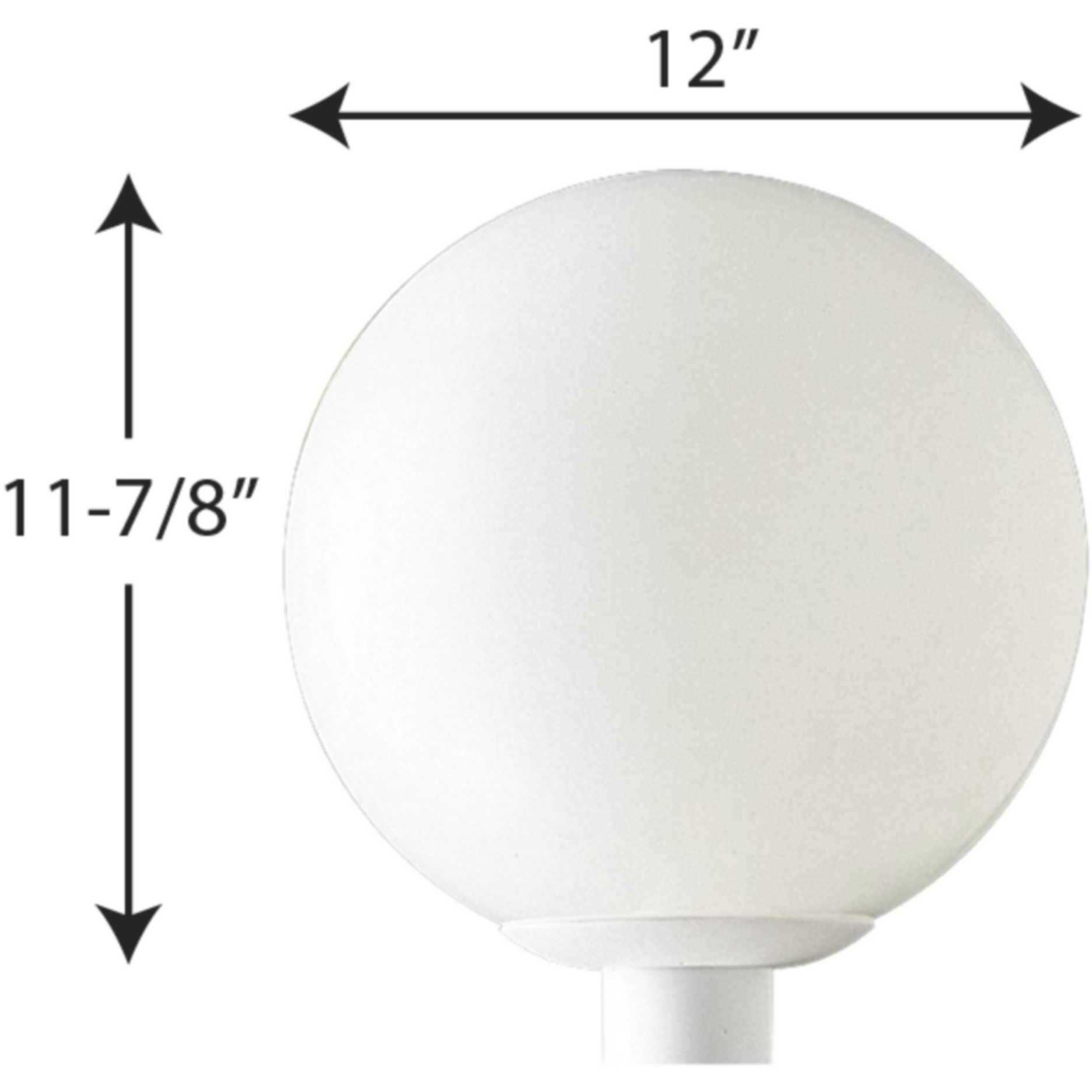 Acrylic Globe 1 Light 11.88 inch White Outdoor Post Lantern