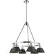 Yep Orwell 29 inch 60.00 watt Chrome Chandelier Ceiling Light in Matte Black