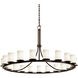 Fusion 21 Light 60 inch Dark Bronze Chandelier Ceiling Light in 14700 Lm LED, Opal Fusion