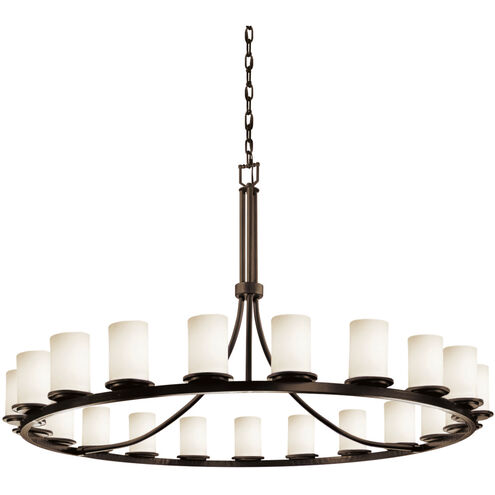 Fusion 21 Light 60 inch Dark Bronze Chandelier Ceiling Light in 14700 Lm LED, Opal Fusion