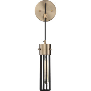 Eaves 1 Light 5 inch Copper Brushed Brass and Matte Black Wall Sconce Wall Light