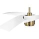 Insigna 60 inch Vintage Brass with Matte White Blades Ceiling Fan