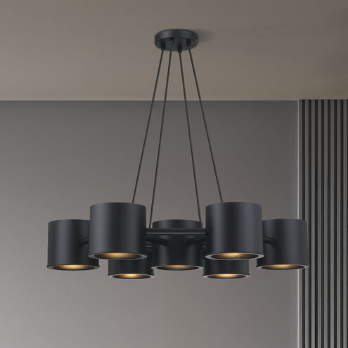 Fleur Oasis LED 30 inch Matte Black Chandelier Ceiling Light