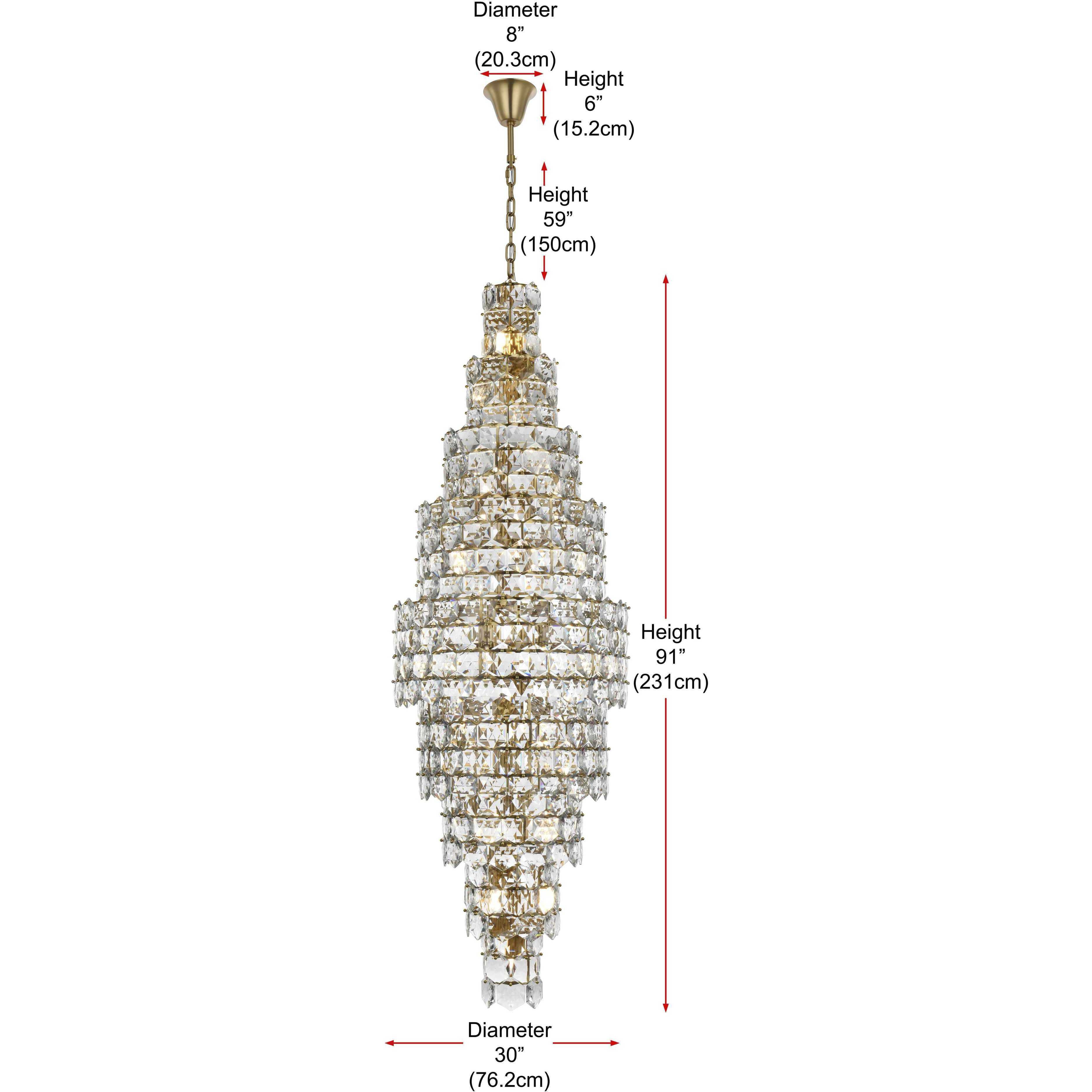 Adaline 41 Light 30 inch Satin Gold Chandelier Ceiling Light