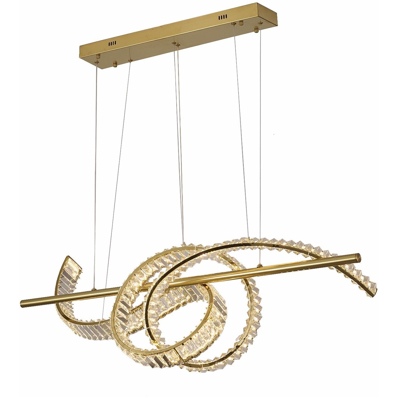 Canada LED 15 inch Brass Chandelier Ceiling Light