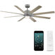 Renegade 66 inch Graphite and Weathered Wood with Weathered Wood Blades Downrod Ceiling Fan in 2700K, Graphite Weathered Wood