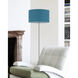Cromwell 58.75 inch 150.00 watt Brushed Steel Floor Lamp Portable Light in Blue Linen