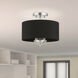 Huntington 3 Light 12 inch Brushed Nickel Semi-Flush Mount Ceiling Light