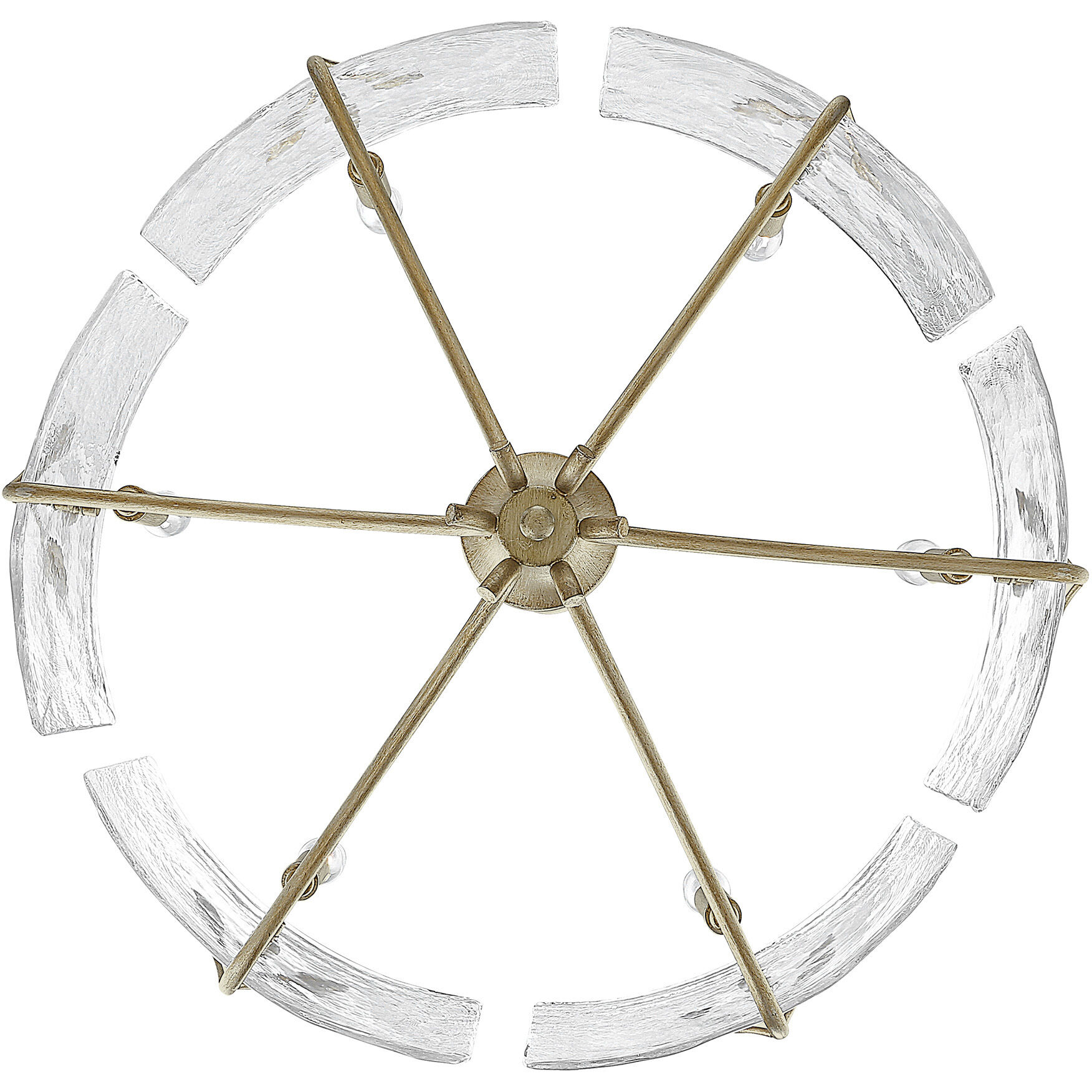 Calla 27.75 inch 60.00 watt White Gold Chandelier Ceiling Light