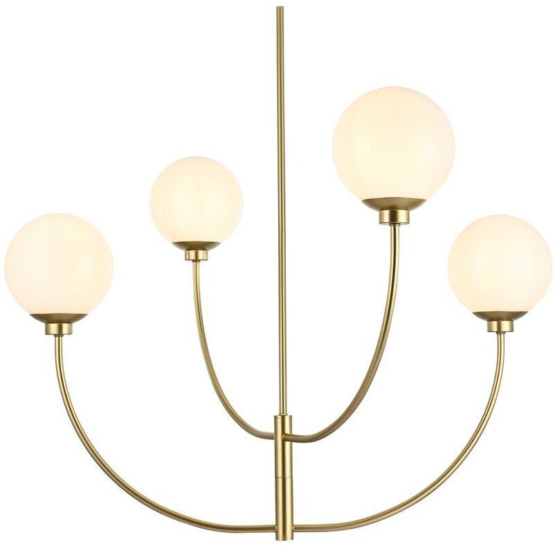 Nyomi 4 Light 36 inch Brass Chandelier Ceiling Light