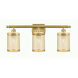 Nestbrook 3 Light 26 inch Satin Gold Bath Vanity Light Wall Light