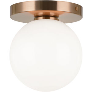 Cosmo 1 Light 5 inch Aged Gold Brass Wall Sconce Wall Light in Aged Gold Brass and Opal Glass