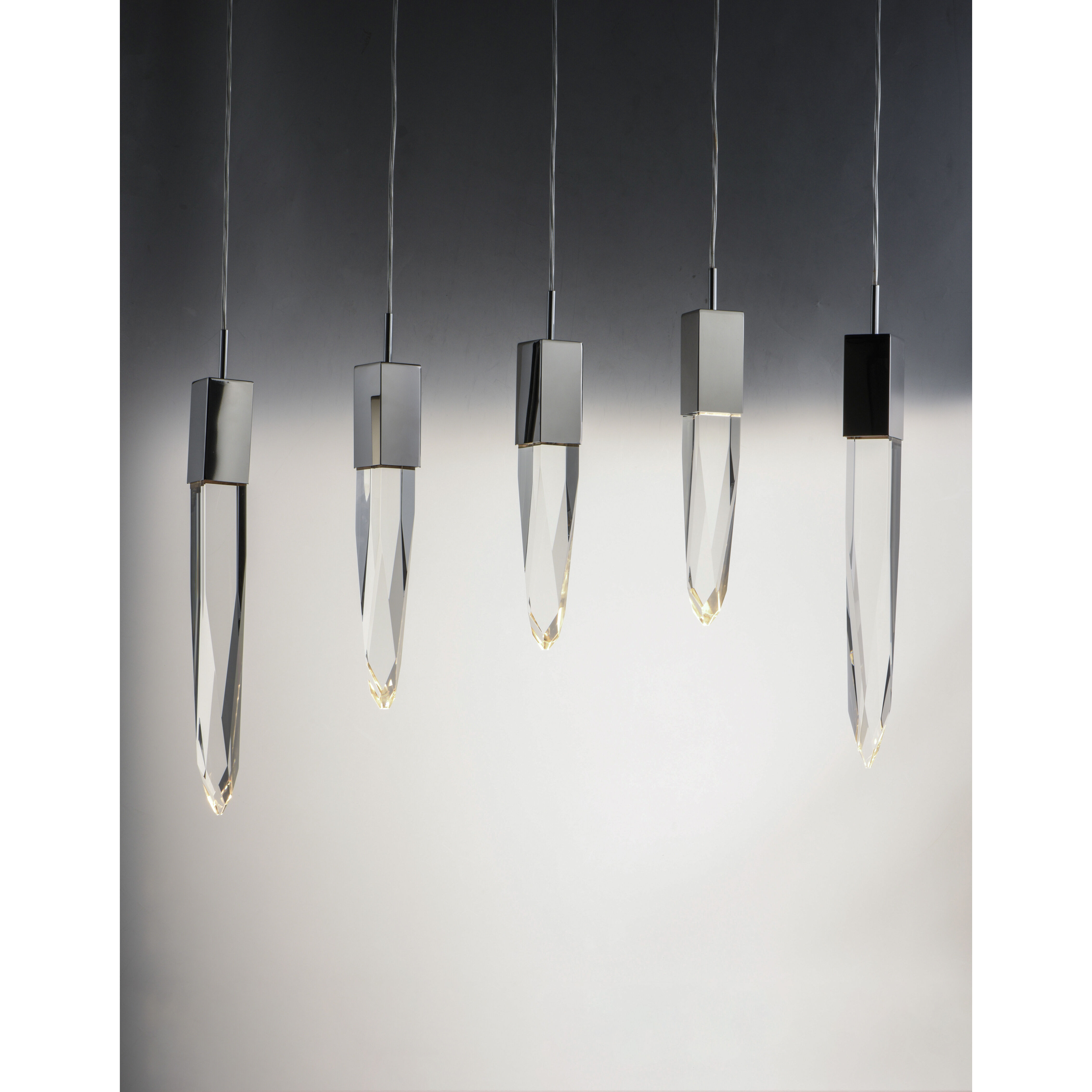 Quartz LED 39.25 inch Polished Chrome Linear Pendant Ceiling Light