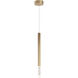 Diaphane LED 1.5 inch Gold Single Pendant Ceiling Light