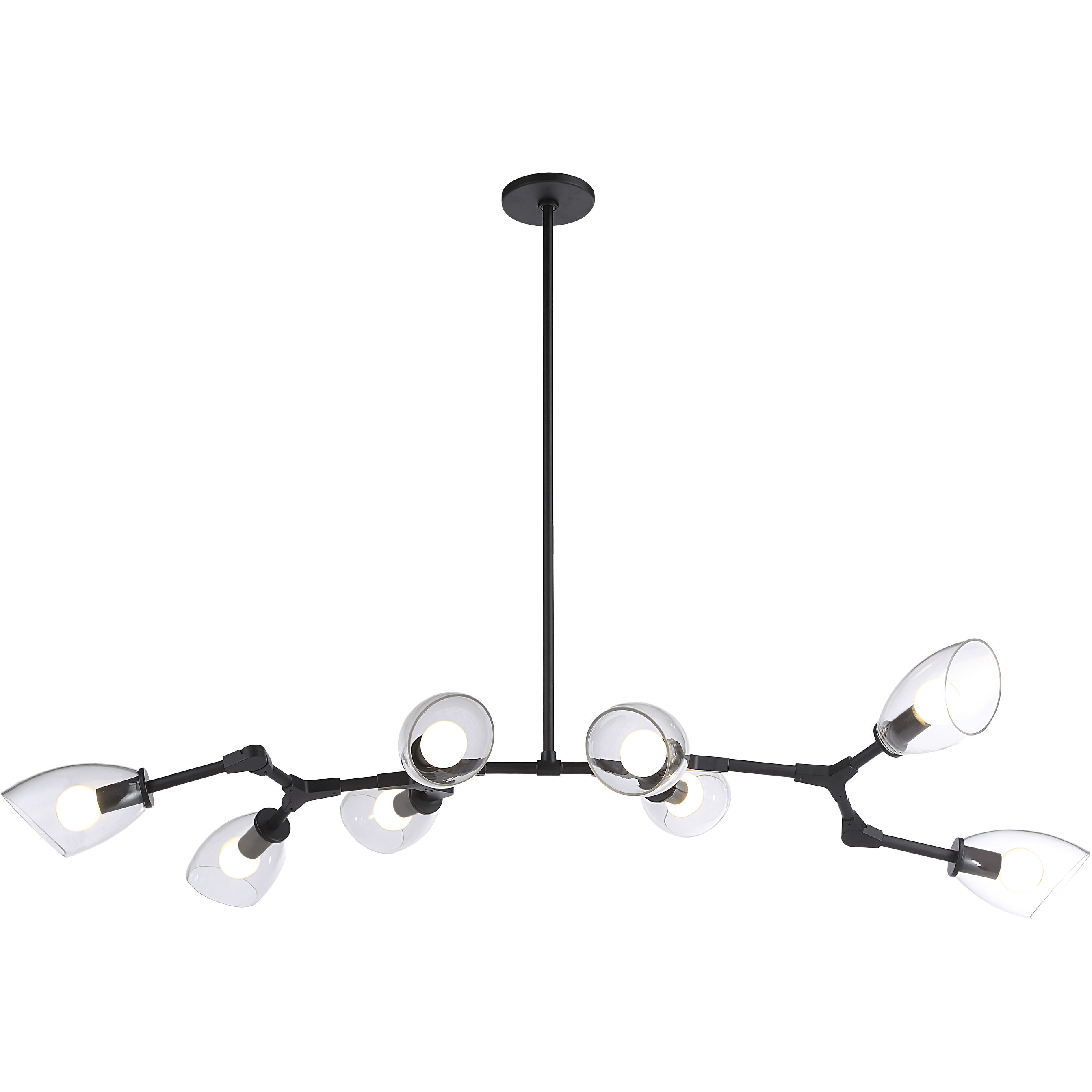 Camino LED 54 inch Matte Black Chandelier Ceiling Light