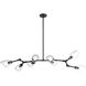 Camino LED 54 inch Matte Black Chandelier Ceiling Light
