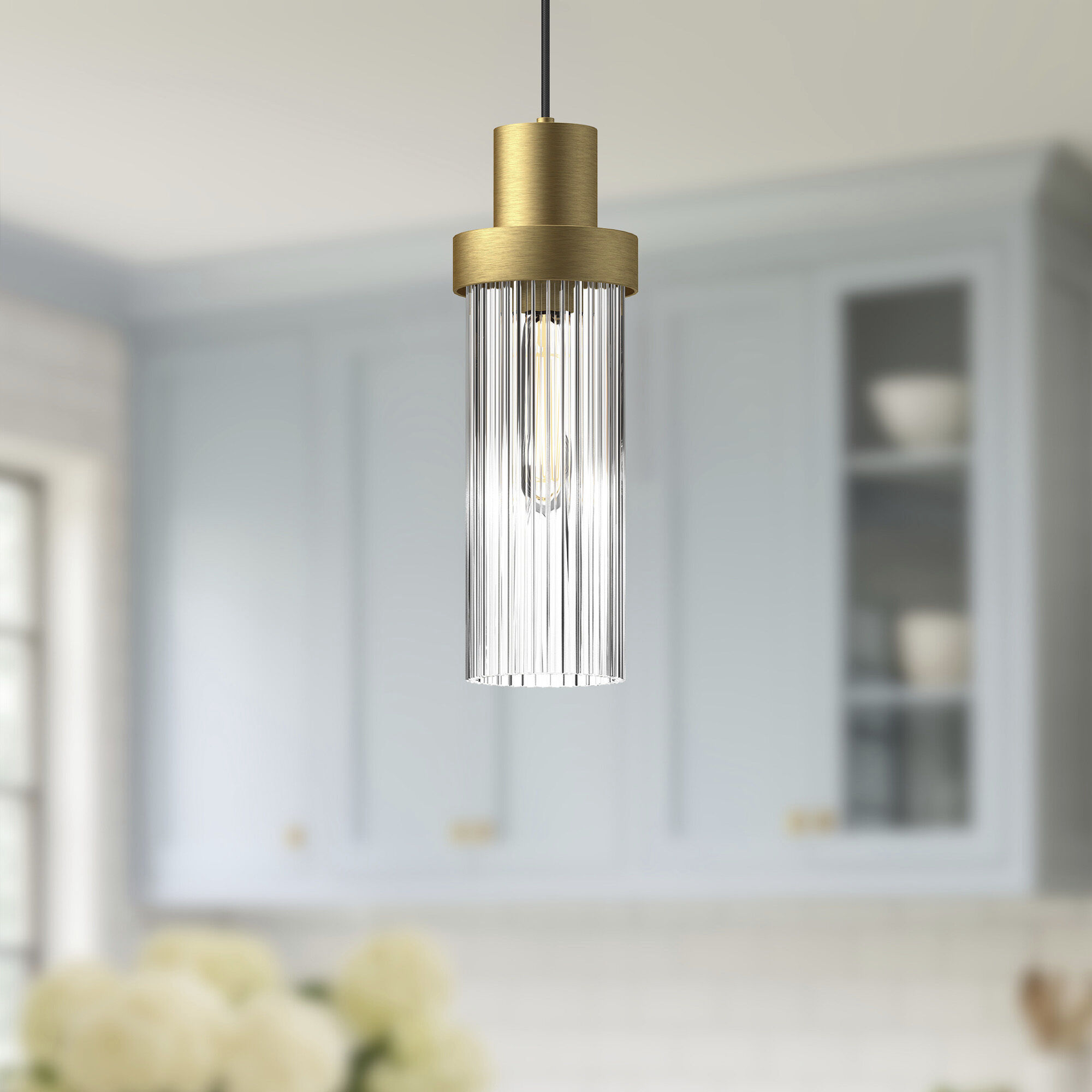 Alora Mood Kent Pendant Ceiling Light in Brushed Gold