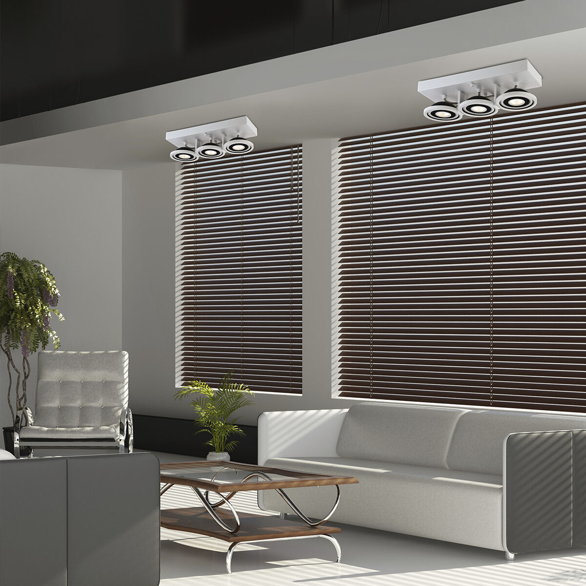 Vision LED 14 inch White/Black Pendant Ceiling Light