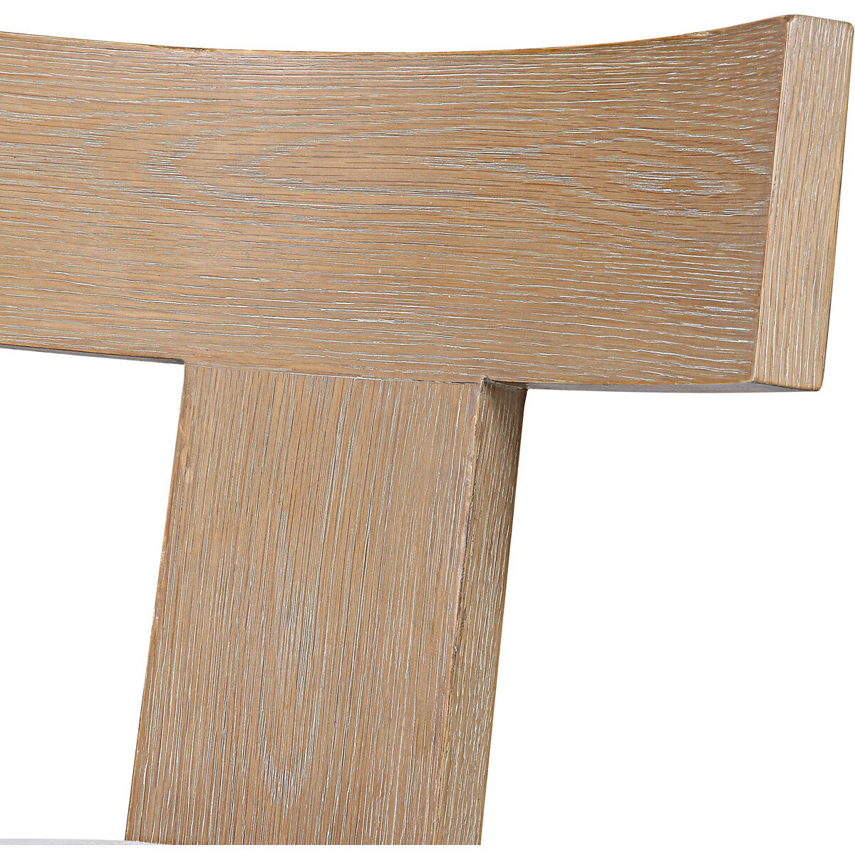 Idris Natural Oak and White Armless Chair