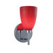 Goblet 1 Light 5 inch Satin Nickel Wall Sconce Wall Light in Goblet Red