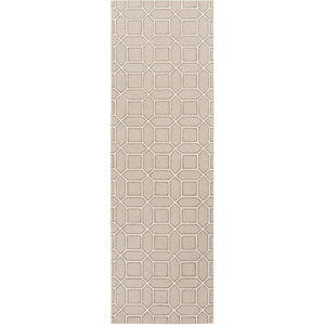 Lucka 96 X 30 inch Neutral and Neutral Runner, Wool