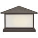 Walter LED 15 inch Textured Oil Rubbed Bronze Outdoor Pier Mount Lantern