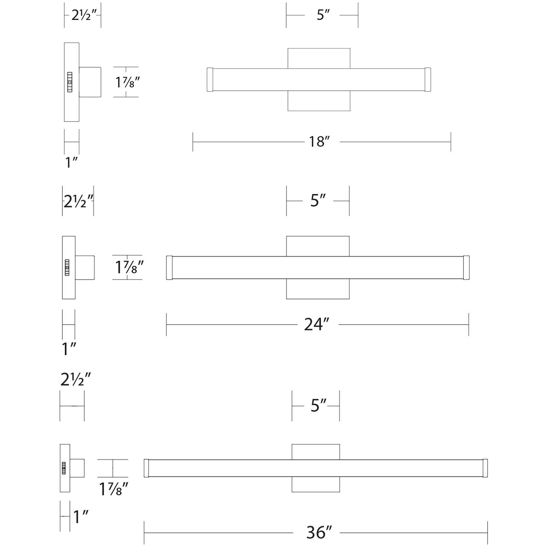 Slim Indoor Wall Lighting in Black, WAC Limited