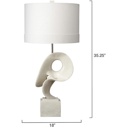 Obscure 35.25 inch 150.00 watt White Polyresin Table Lamp Portable Light