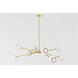 Saylor 8 Light 53.75 inch Aged Brass/Soft Cream Chandelier Ceiling Light