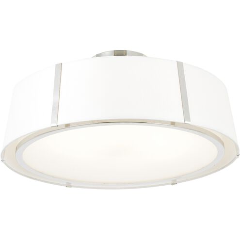Fulton 6 Light 24 inch Polished Nickel Semi Flush Ceiling Light