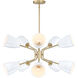 Biba 10 Light 28.5 inch Brushed Gold Chandelier Ceiling Light