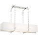 Abbott 8 Light 44 inch Satin Nickel Linear Chandelier Ceiling Light