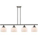 Ballston Large Bell LED 48 inch Oil Rubbed Bronze Island Light Ceiling Light in Matte White Glass, Ballston