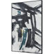 Obsidian II Black with Dark Green Framed Wall Art