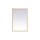 Pier 30 X 27 inch Brass LED Mirror