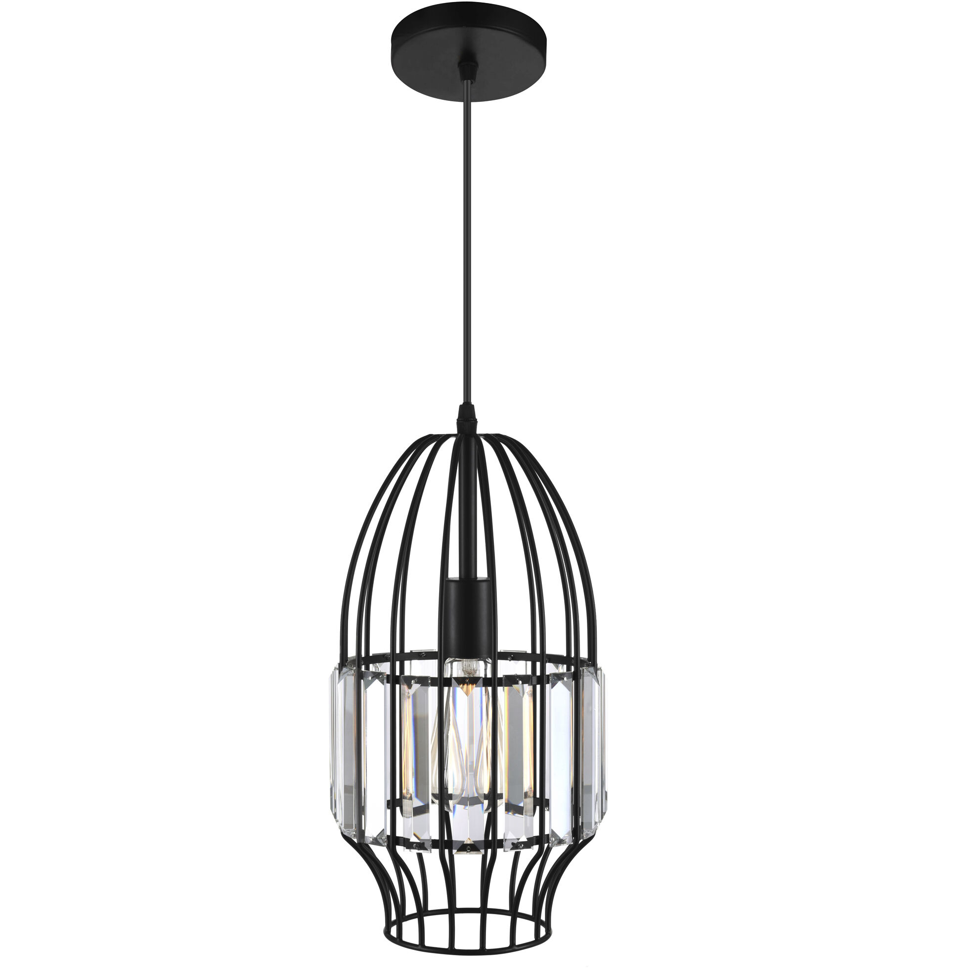 Alethia 1 Light 7 inch Black Down Mini Pendant Ceiling Light
