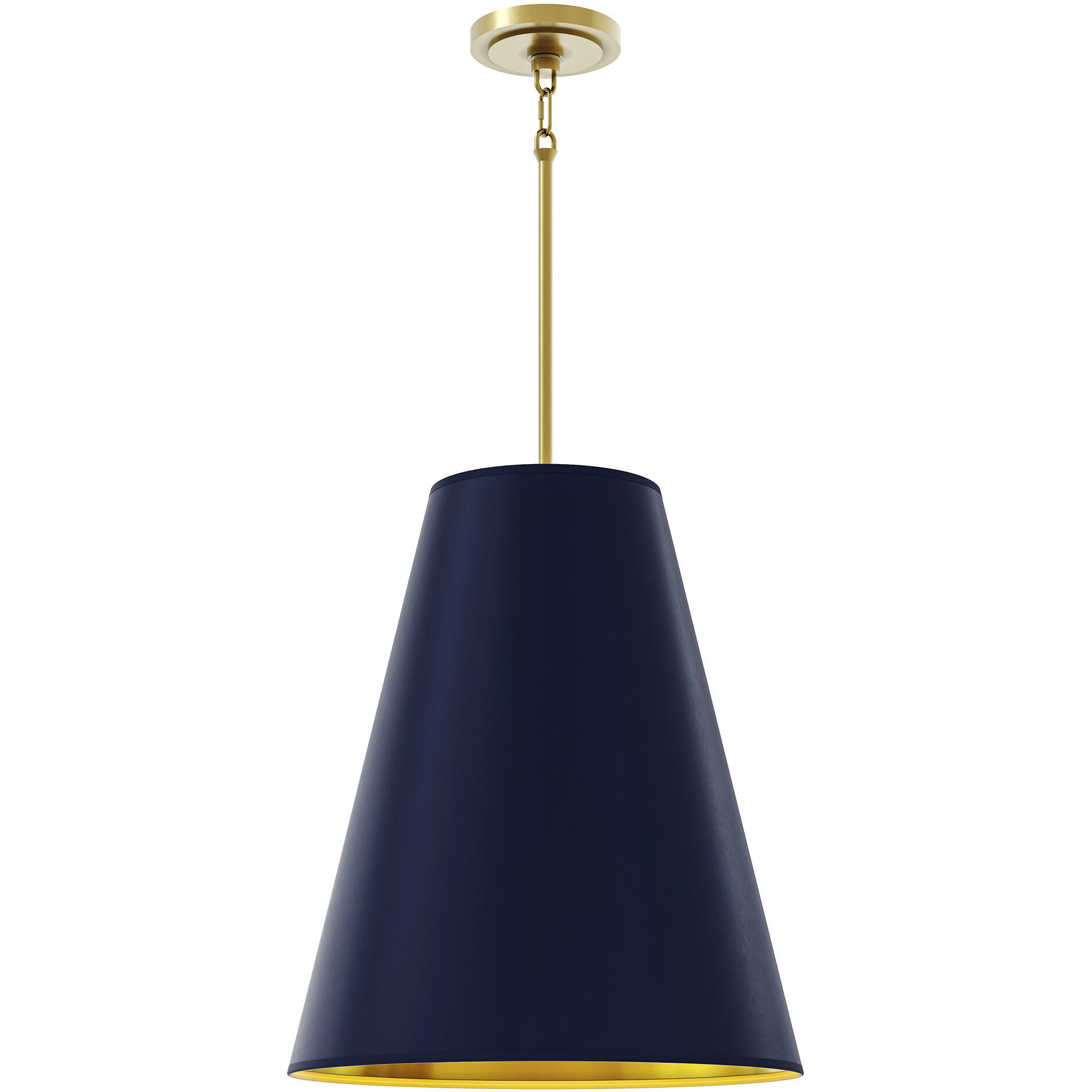 Chrissy 4 Light 18 inch Modern Brass Island Pendant Ceiling Light in Matte Midnight Blue With Matte Gold