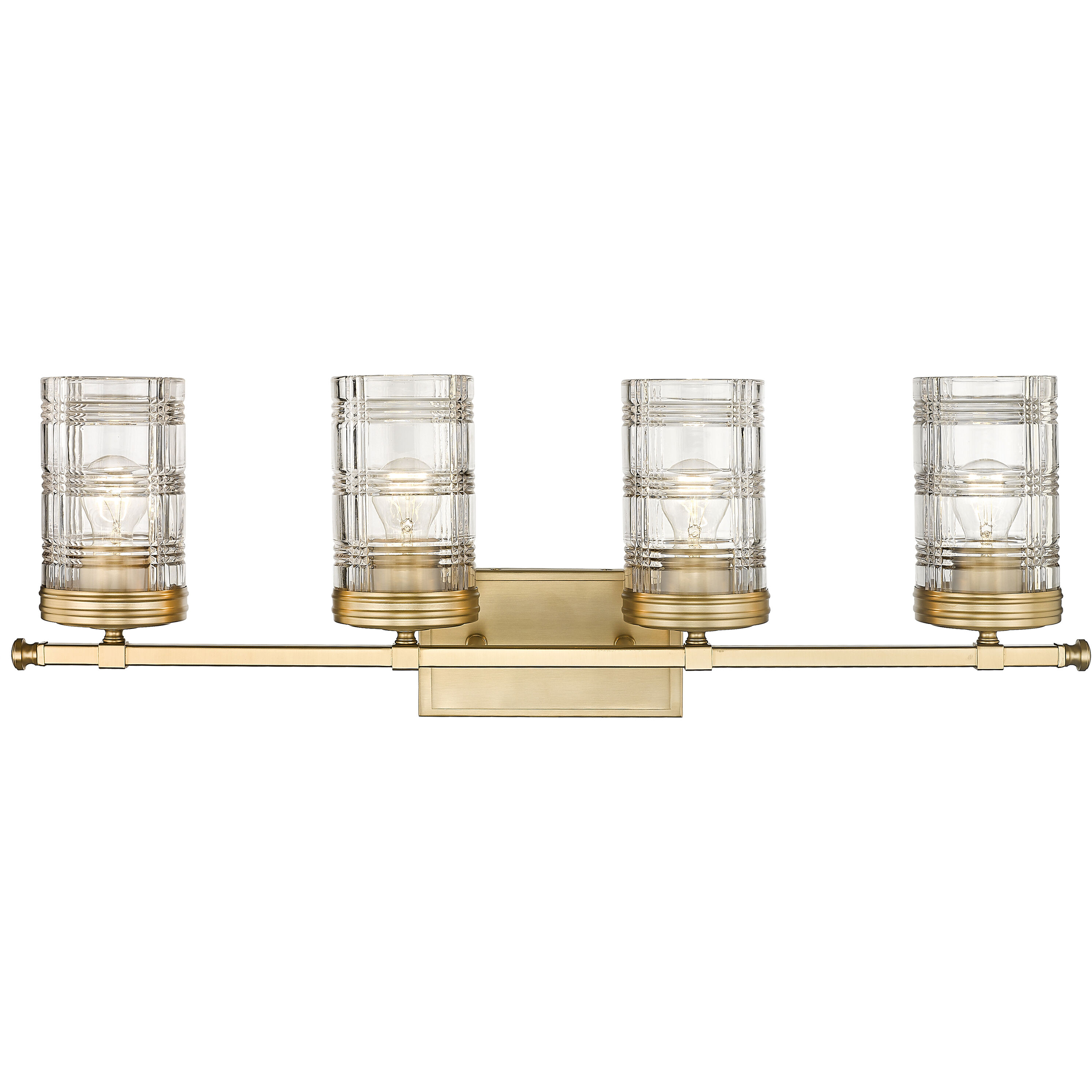 Archer 4 Light 32.75 inch Heirloom Gold Vanity Wall Light in Heritage Gold