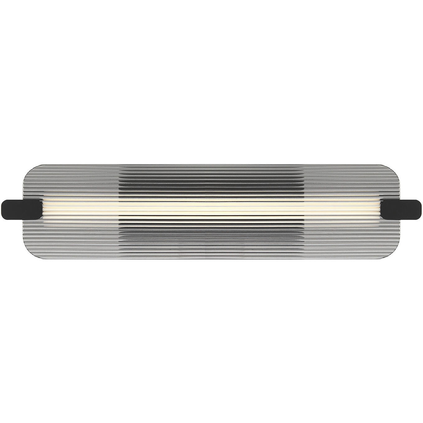 Neoness LED 24.5 inch Matte Black Outdoor Wall Sconce in Smoke