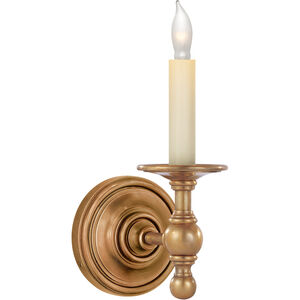 Chapman & Myers Classic2 1 Light 4.5 inch Hand-Rubbed Antique Brass Single Sconce Wall Light